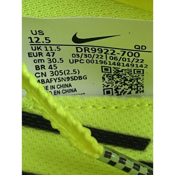 Nike ZoomX  Dragonfly Volt Mint Spikes Racing Shoes DR9922-700 Men’s Sz 12.5 - Picture 6 of 10